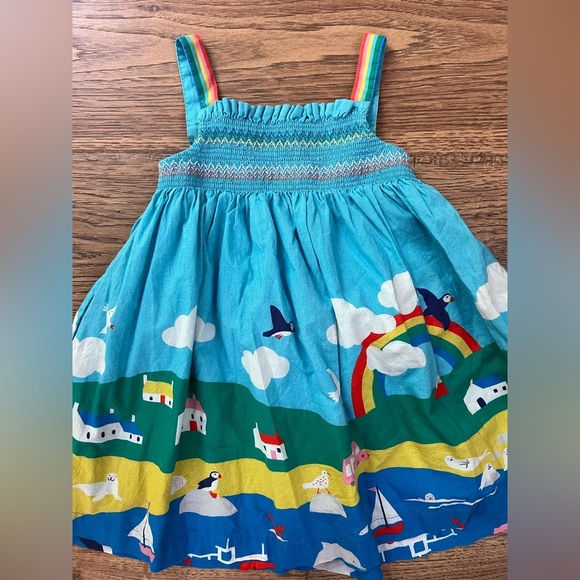 Mini Boden Other - Mini Boden Print Smocked Sundress in Multi Coastal Size 2-3Y EUC